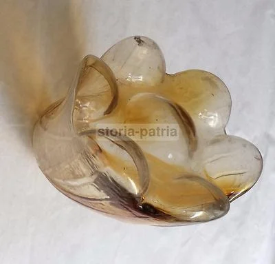 Collectible Glass: Glass Lamp Globe with Shaded Floral Decoration