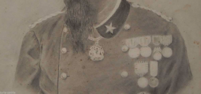 Militaria, Araldica, Savoia: Ritratto Di Vittorio Emanuele II