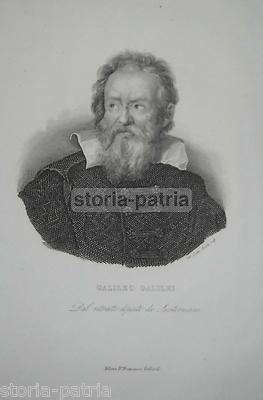 Galileo Galilei. Ritratto Inciso Da Protti Pirola (Sustermann)