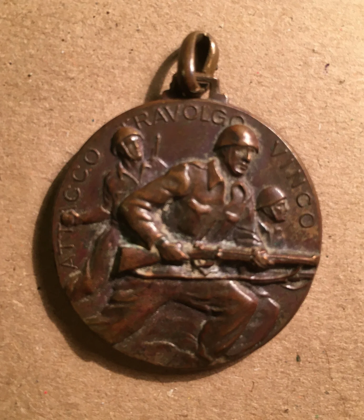 Militaria, 87th Friuli Infantry Regiment, Antique Artistic Medal and Heraldic Coat of Arms