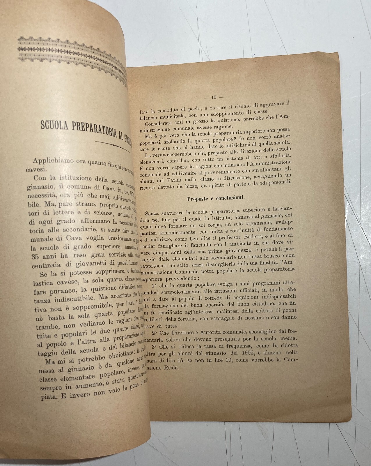 Pedagogia, Esami Di Maturità E Scuola Popolare: Rocco Galgano, Cava De' Tirreni, 1910