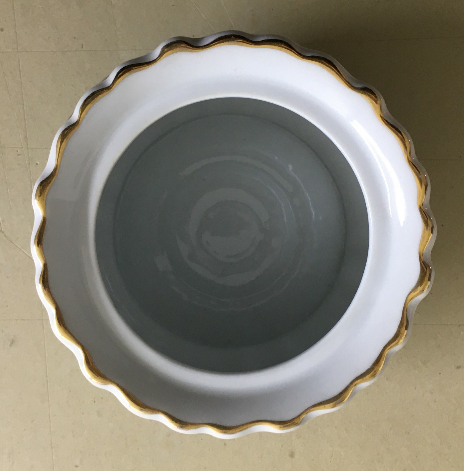 Vaso In Porcellana Limoges Con Decori Floreali