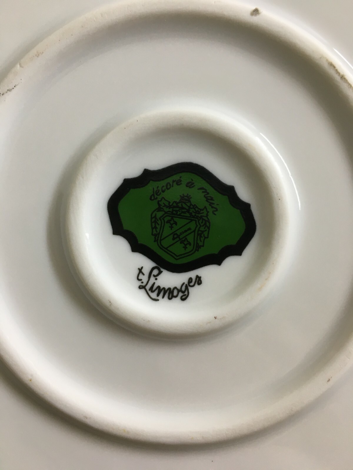 Vaso In Porcellana Limoges Con Decori Floreali
