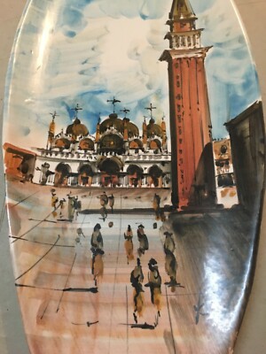 Venezia: Piazza San Marco E Campanile, Ceramica Artistica Dipinta