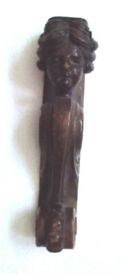 Artigianato Del Legno, Antica Scultura: Cariatide Per Mobili In Legno Massello
