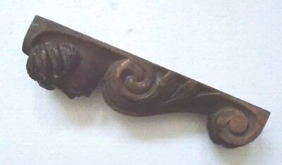 Artigianato Del Legno, Antica Scultura: Cariatide Per Mobili In Legno Massello