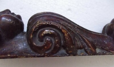 Artigianato Del Legno, Antica Scultura: Cariatide Per Mobili In Legno Massello