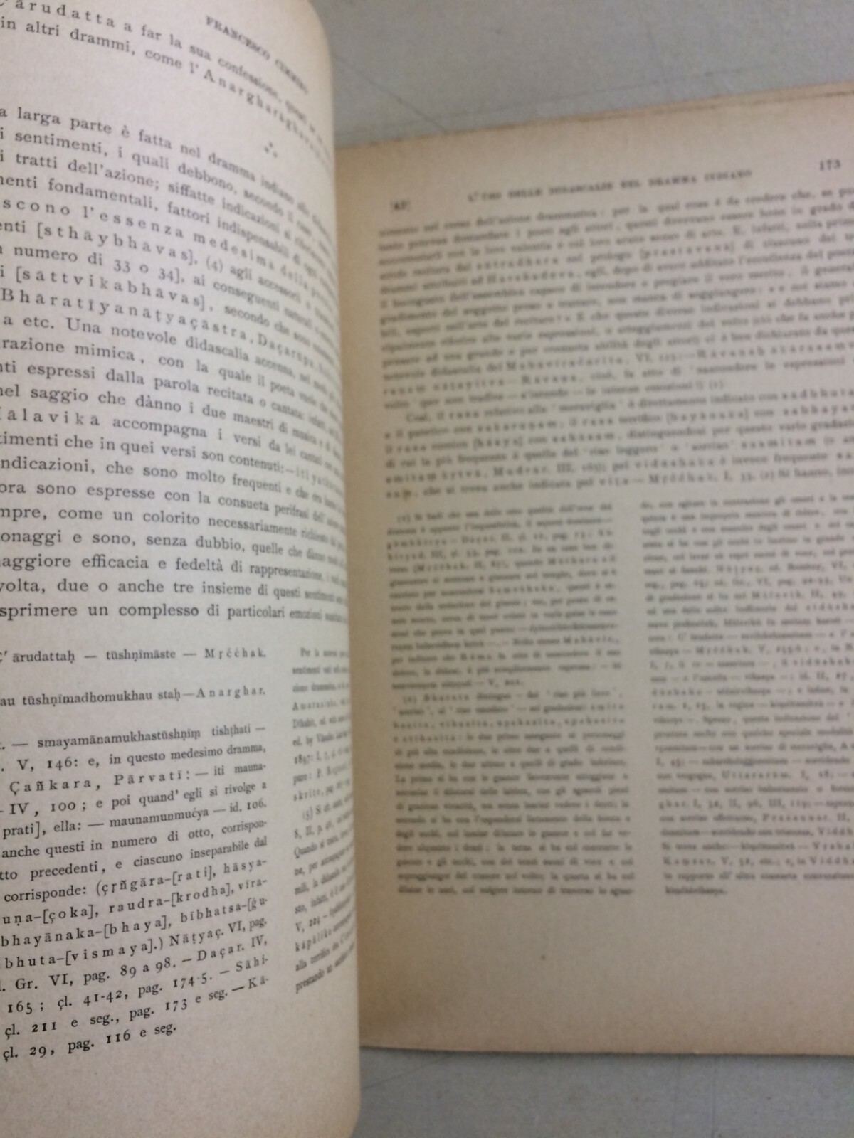 L'Uso Delle Didascalie Nel Dramma Indiano. Antica Edizione, Cimmino, Napoli, 1912