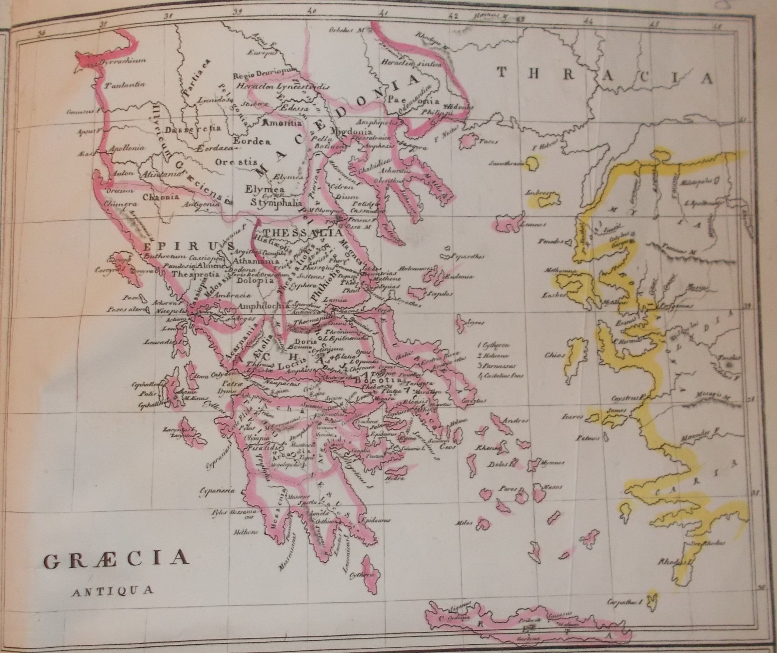 Antica Cartografia: Grecia, Macedonia, Epiro, Tracia, Creta, Itaca, Chimera, Tessalia