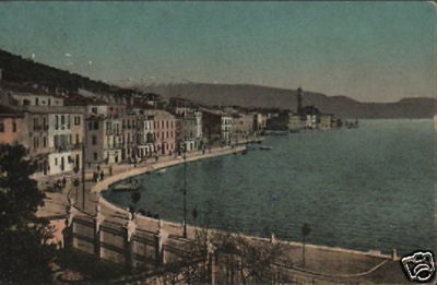 Salò, Antica Veduta Panoramica A Colori, Foto Negri, 1918