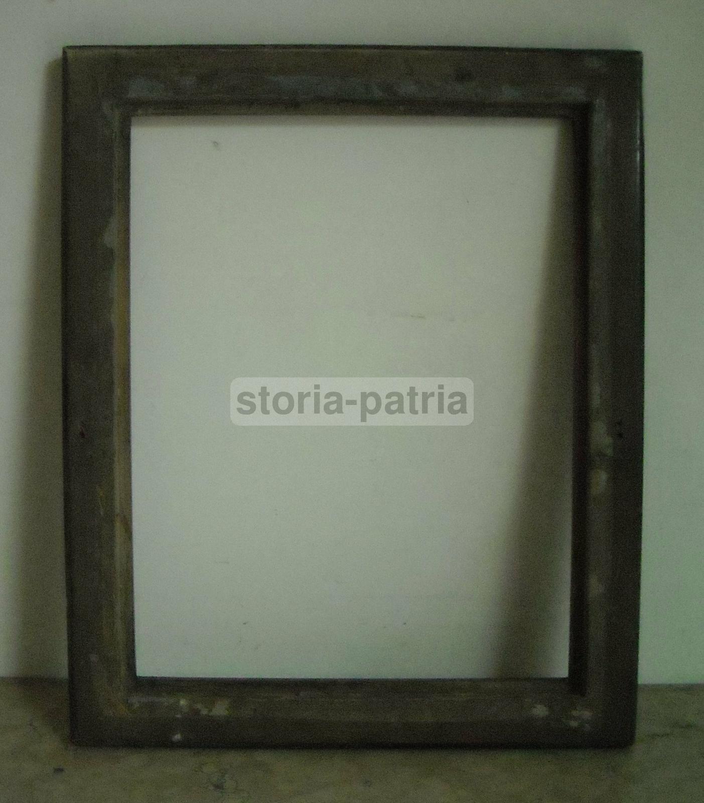 Antica Cornice Decorativa In Legno Con Applicazioni Floreali E Sbalzi Metallici