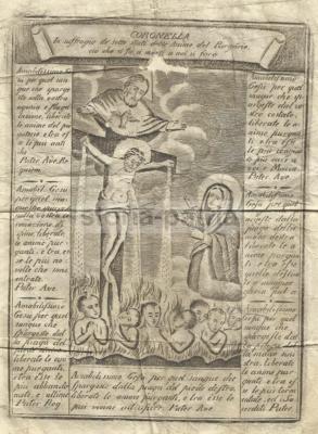 Arte Popolare Devozionale   Anime Del Purgatorio, Crocifissione