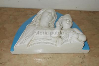 Madonna Con Bambino, Pannello Scultoreo In Ceramica, Giuseppe Chiurato, Roma, Anni 1930 1950