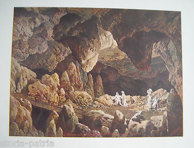 Toscana, Monsummano, Grotta Giusti. Speleologia, Antica Veduta Decorativa. Ferrario