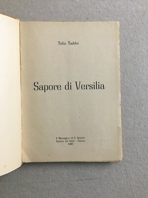 Toscana, Versilia, Artista Pietro Parigi, Letteratura Del '900, Telio Taddei, 1946