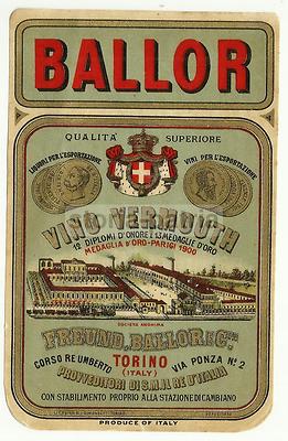 Distilleria, Enologia, Vermouth Freund Ballor, Torino, Cambiano. Stampa Pubblicitaria