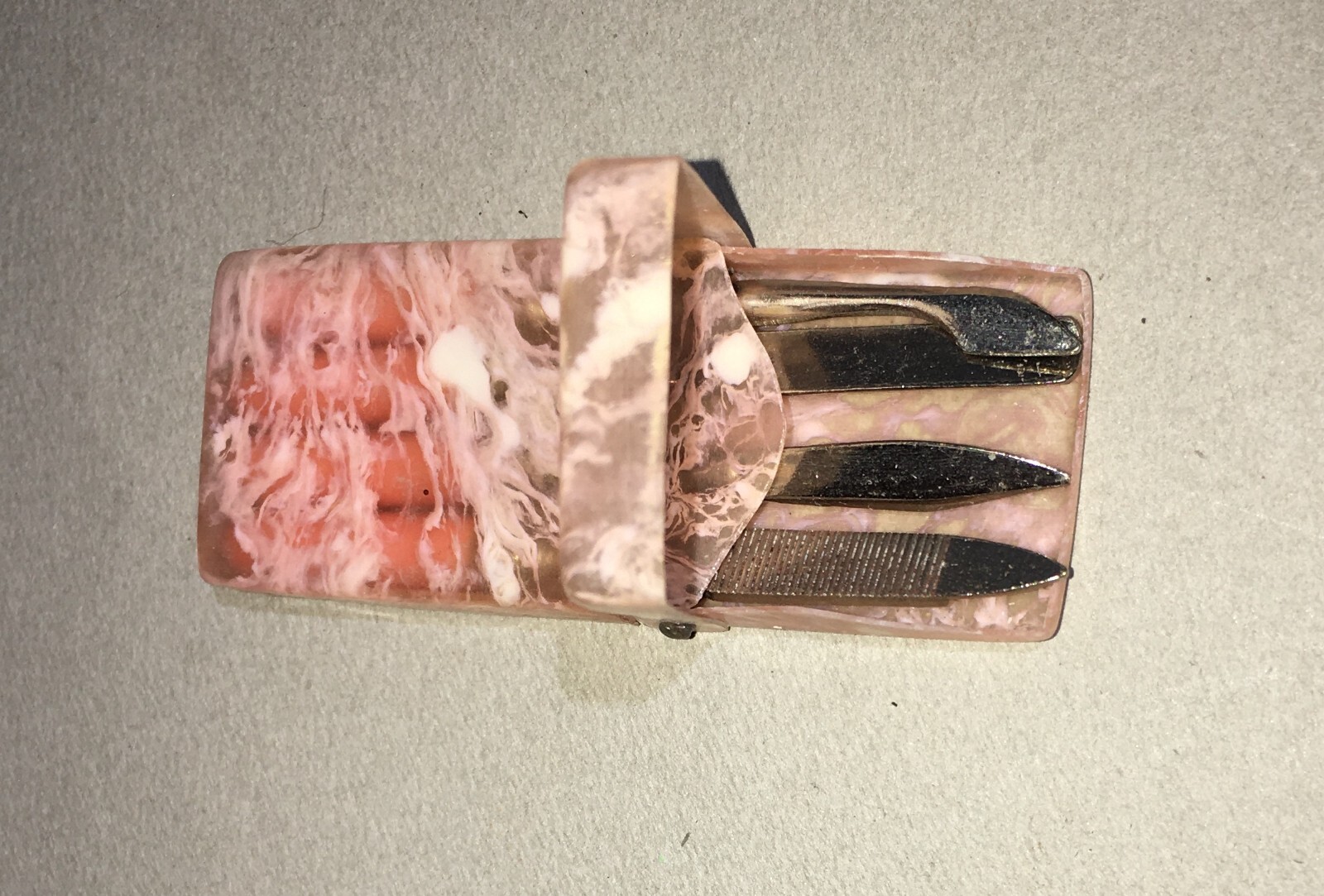 Igiene Mani, Unghie, Manicure, Vecchia Trousse, Modernariato Da Collezione d'Epoca