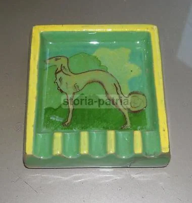 Rome, Roberto Rosati, La Ramazziniana, Rare Vintage Figural Ceramic with Dog