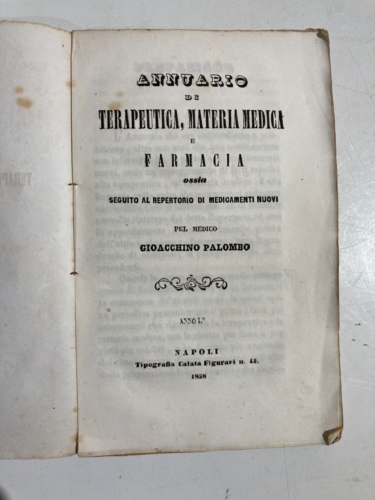 Medicina, Farmacia, Chimica Farmaceutica, Composti Medicinali, Ricettario. Palombo