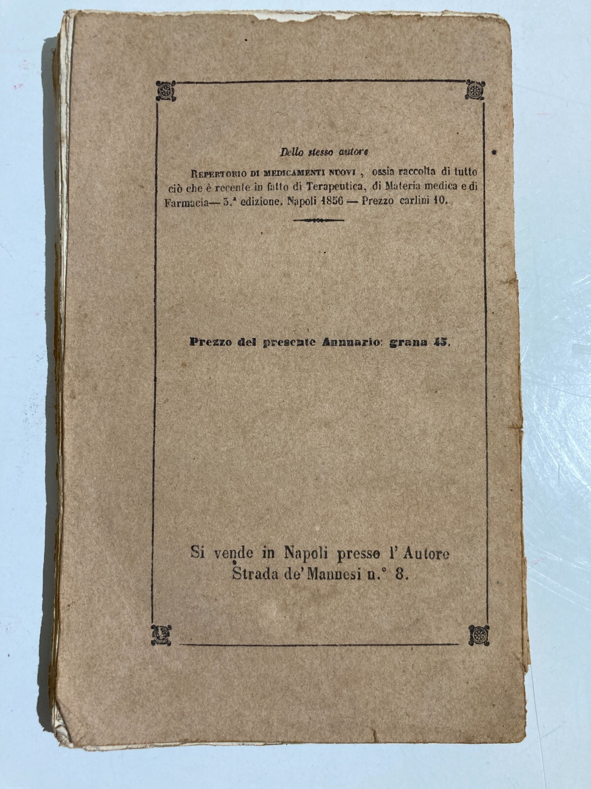 Medicina, Farmacia, Chimica Farmaceutica, Composti Medicinali, Ricettario. Palombo