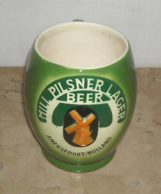 Boccale Da Birra Pubblicitario Mill Pilsner Beer Con Mulino A Vento