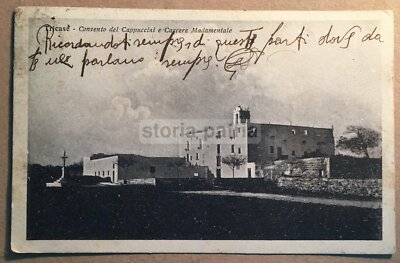 Puglia, Salento, Tricase. Veduta Antica Con Convento Cappuccini. Cartolina d'Epoca