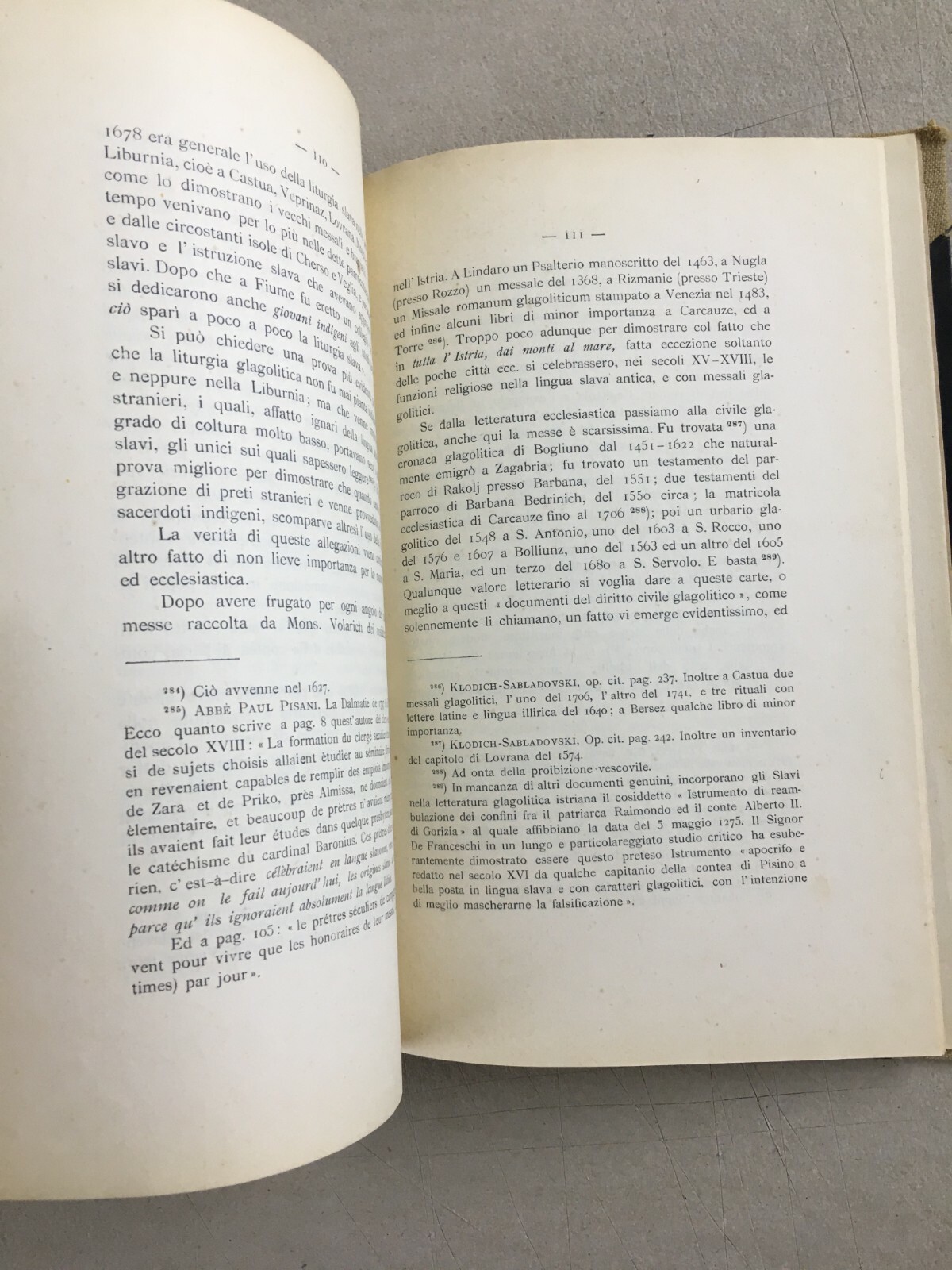 Istria, Liturgia Slava, Benussi, Parenzo, 1893