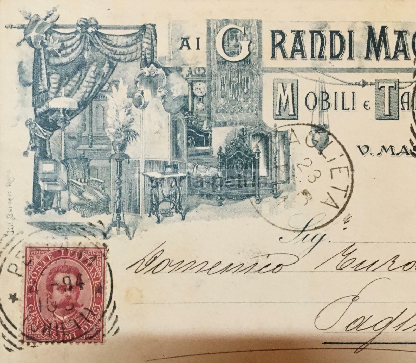 Abruzzo, Pescara: Grandi Magazzini Mobili E Tappezzerie Mascaretti, Seccia, Autografo