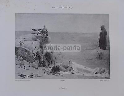 Elie Nonclercq, Illustrazione Atala, Stampa d'Epoca In Fototipia