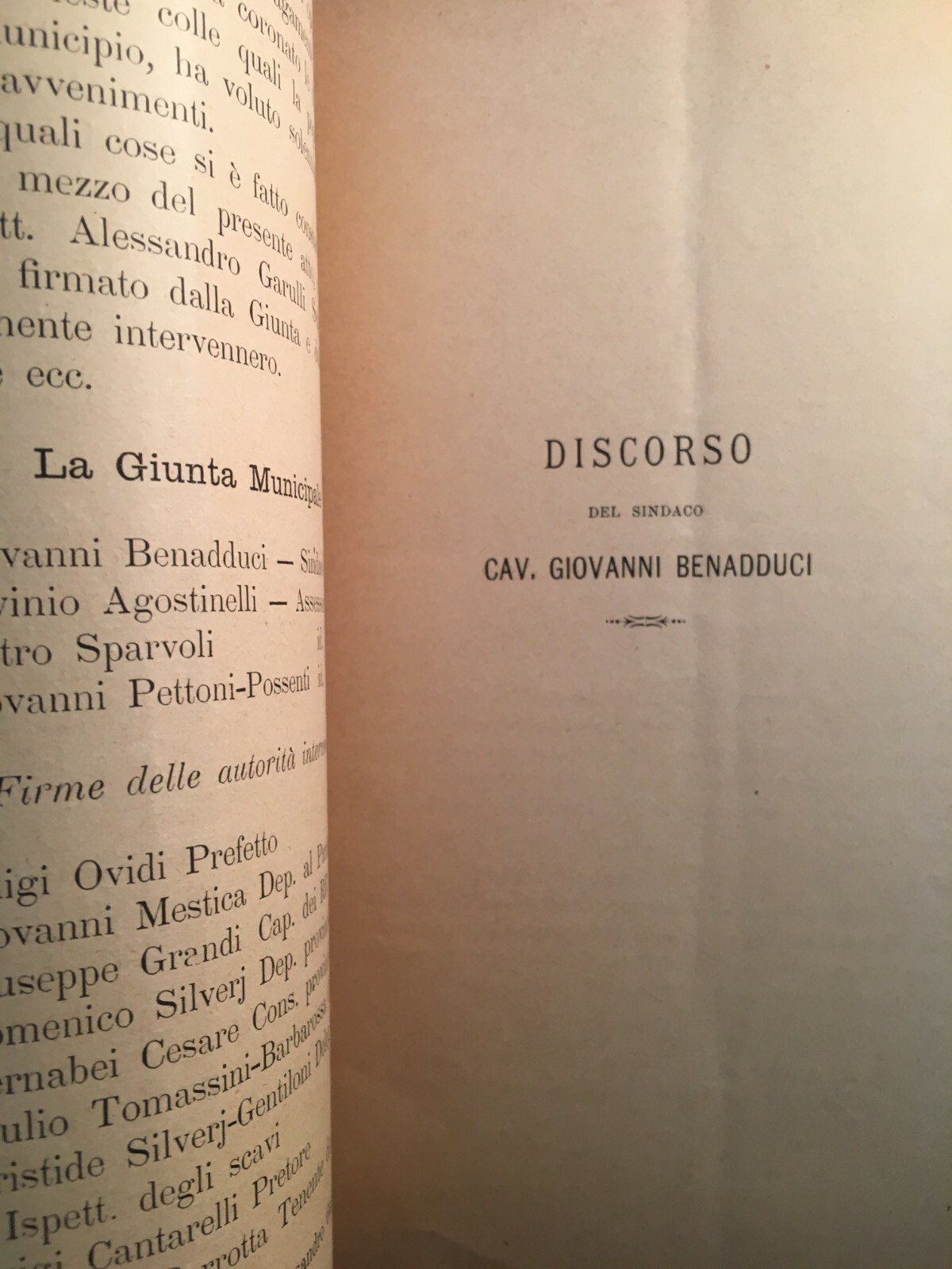 Marche, Tolentino: Inaugurazione Acquedotto E Luce Elettrica, 1892. Rara Edizione.