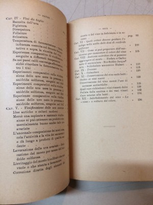 Enologia, Cantina, Botti, Vini, Solfiti, Chimica: Vinificazione Meridionale, 1919