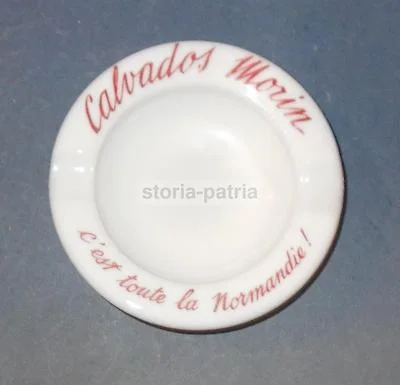 Calvados Morin: Advertising Ashtray in Opalescent Glass