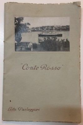 Viaggi, Navigazione, Emigrazione Italia Americhe: Nave Conte Rosso, Lloyd Sabaudo, 1928