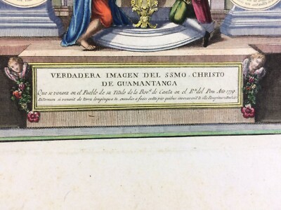 Stampa Popolare Devozionale: Cristo Di Guamantanga, Perù, 1779