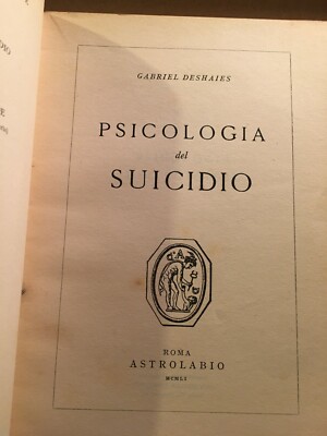Psicologia Del Suicidio   Gabriel Deshaies (1951)