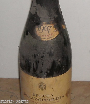 Enologia, Vini d'Epoca, Spumante Recioto, Valpolicella, Verona, 1967, Da Collezione