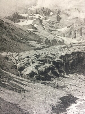 Arte Antica, Incisione Di Carlo Cressini, Incisore D. Rabioglio: Punta Motticcia, Sempione, 1893