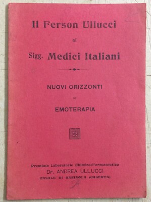 Medicina Farmaceutica, Ullucci, Casale Di Carinola, Caserta: Emoterapia