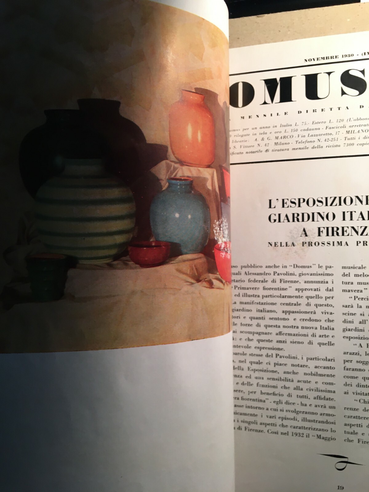 Architettura, Arredamento, Design: Giò Ponti, Buzzi, Venini, Carminati   Rivista Domus, 1930