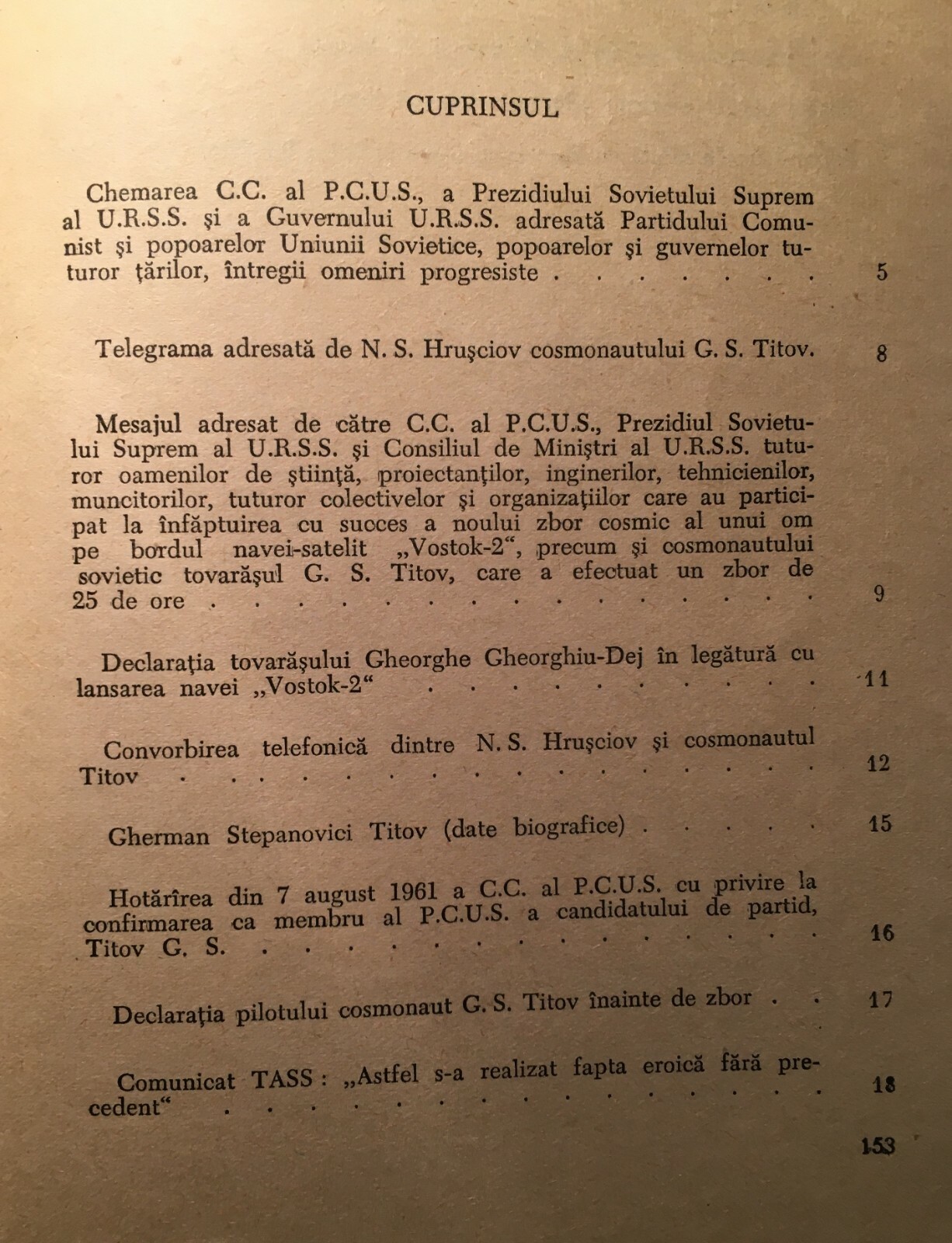 700.000 Kilometri In Cosmos. Edizione Rumena Illustrata Sul Volo Di Titov, 1961