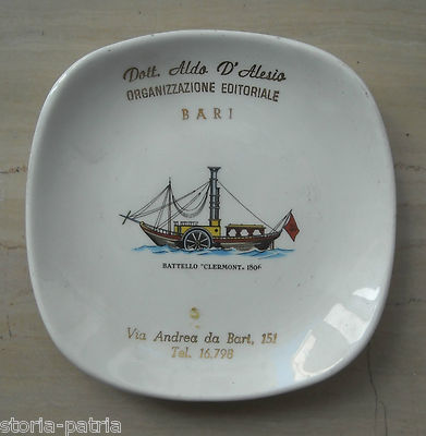 Puglia, Bari. Posacenere Da Collezione, Editoriale d'Alesio. Marineria, Nave