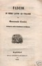 Basilicata, Matera, Letteratura: Emmanuele Contini, Fascio Di Versi Latini Ed Italiani, 1853