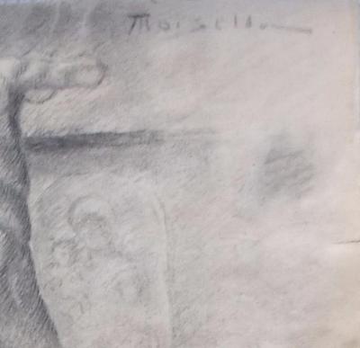 Disegno Artistico: Studio Di Scultura Con Fauno, Satiro E Composizione Devozionale