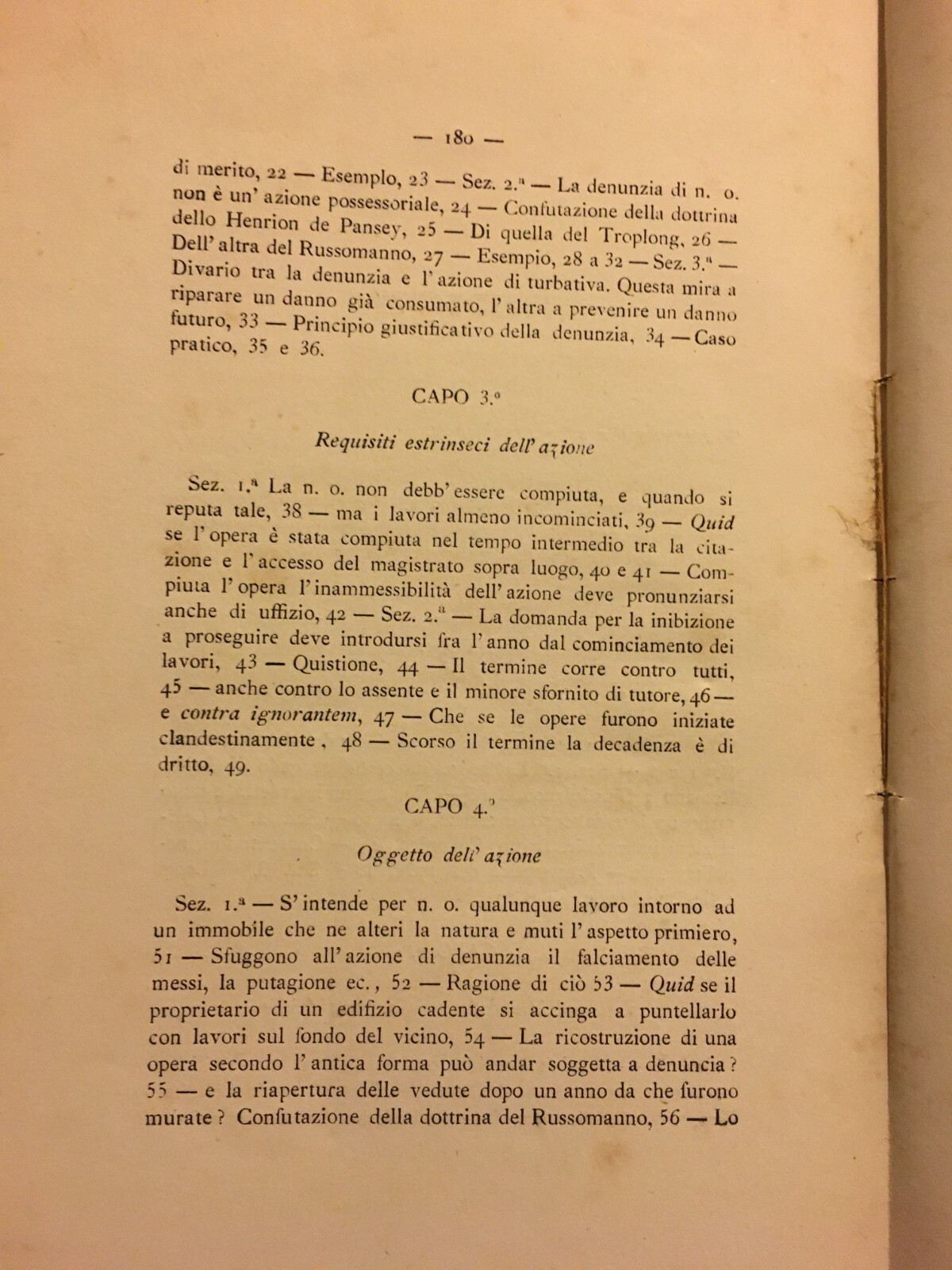 Nicola Ricco: Denunzia Di Nuova Opera E Azione Di Danno Temuto   Bari, 1882