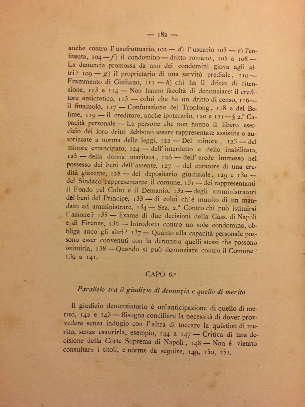 Nicola Ricco: Denunzia Di Nuova Opera E Azione Di Danno Temuto   Bari, 1882