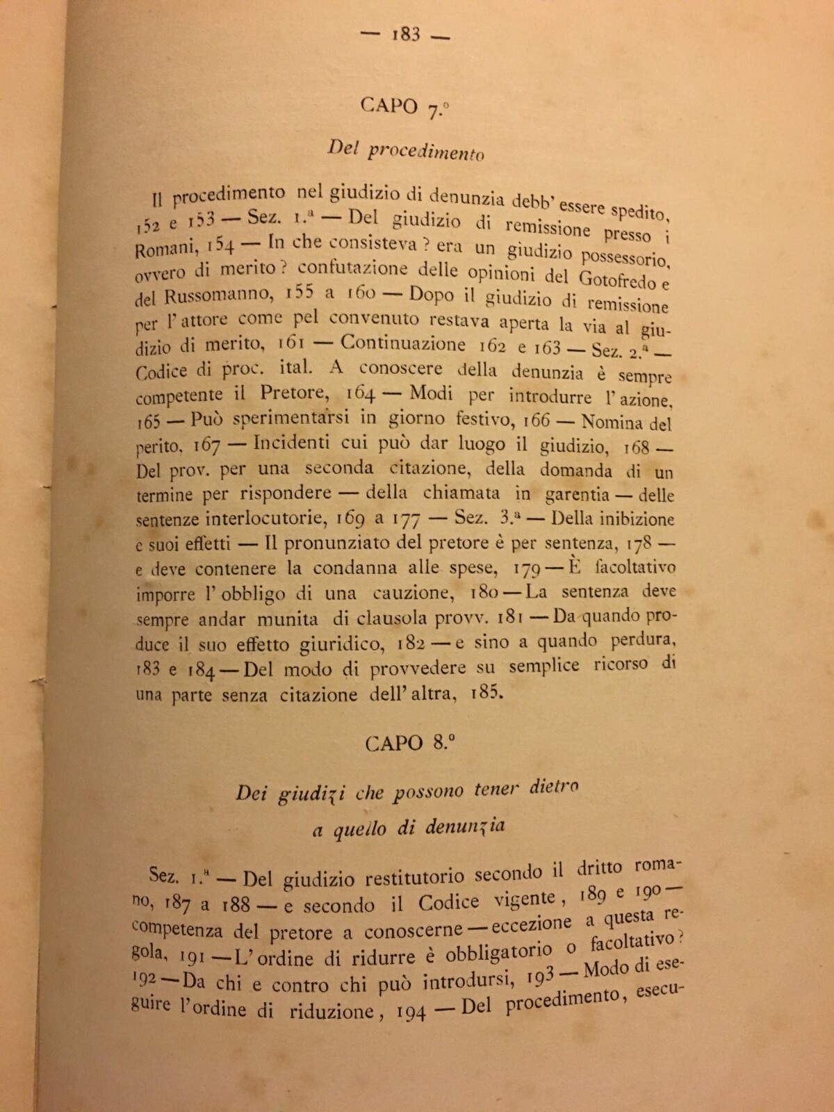 Nicola Ricco: Denunzia Di Nuova Opera E Azione Di Danno Temuto   Bari, 1882