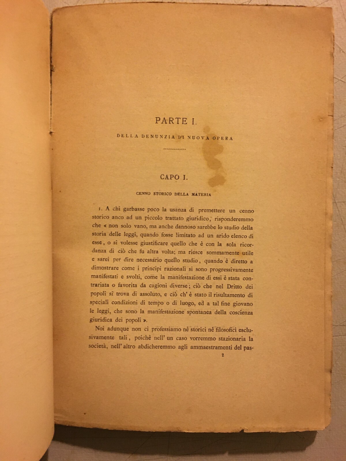 Nicola Ricco: Denunzia Di Nuova Opera E Azione Di Danno Temuto   Bari, 1882