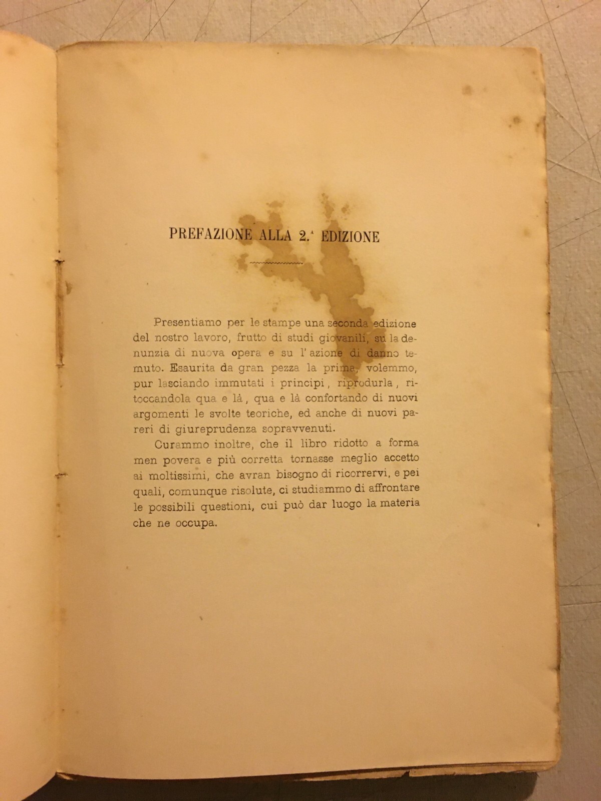Nicola Ricco: Denunzia Di Nuova Opera E Azione Di Danno Temuto   Bari, 1882