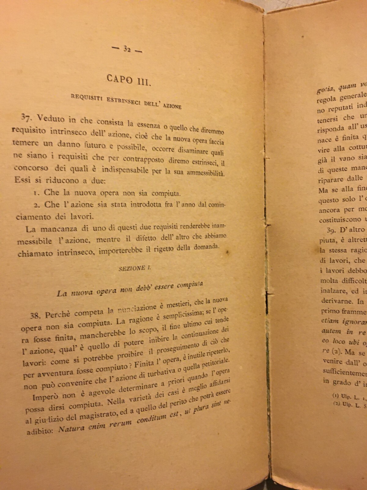 Nicola Ricco: Denunzia Di Nuova Opera E Azione Di Danno Temuto   Bari, 1882