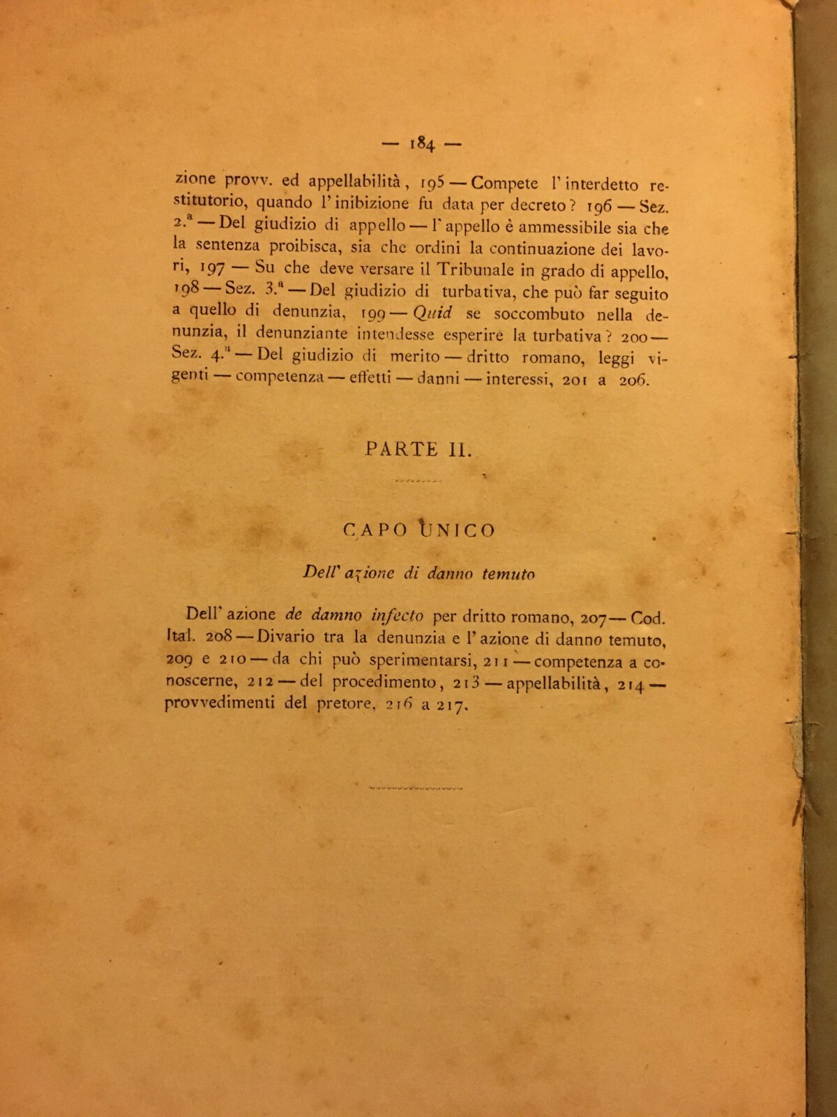 Nicola Ricco: Denunzia Di Nuova Opera E Azione Di Danno Temuto   Bari, 1882